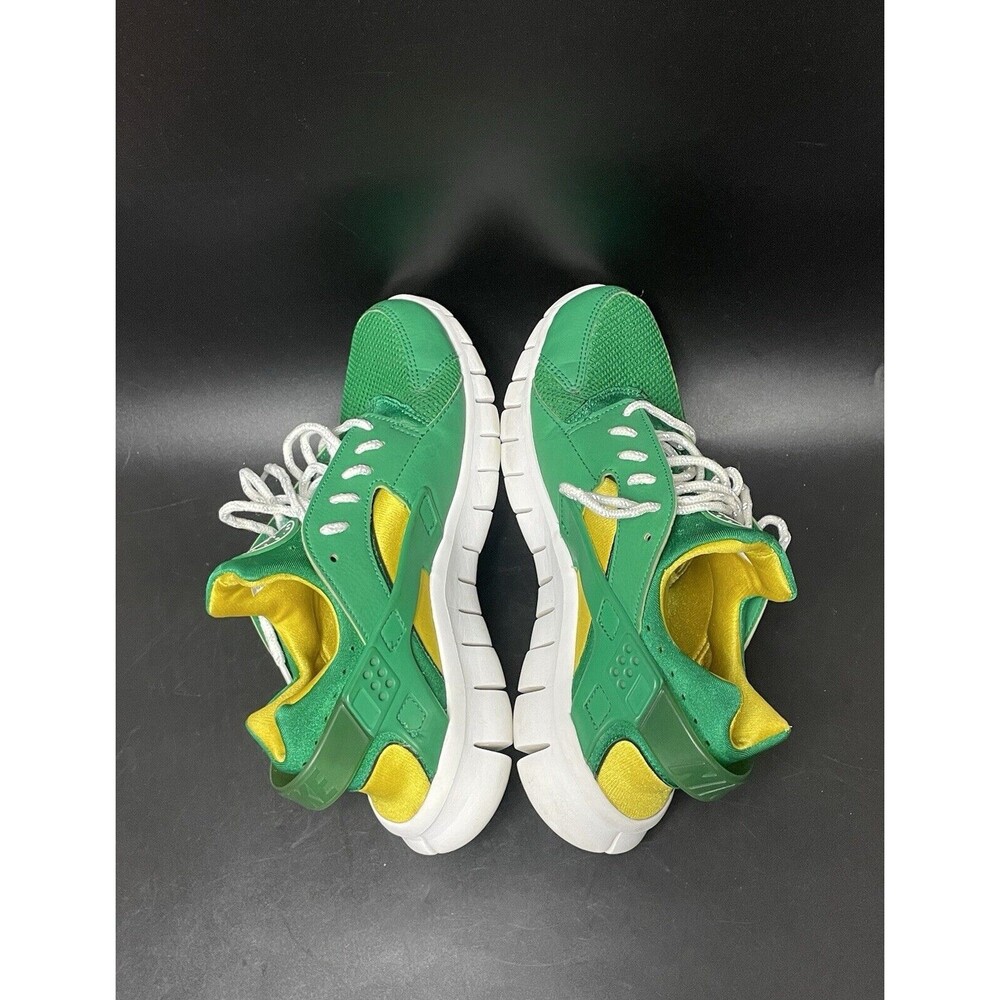 Nike Huarache Free Run Men Sz Shoes Court Green/Tour Yellow